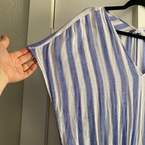 Rails Wren Pacifica Stripe Dress, Sz Large, Blue & White stripes, Rayon & Linen - Picture 9 of 14